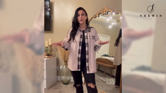 Amazon.com: SHEWIN Waffle Knit Womens Shacket Flannel Shirts